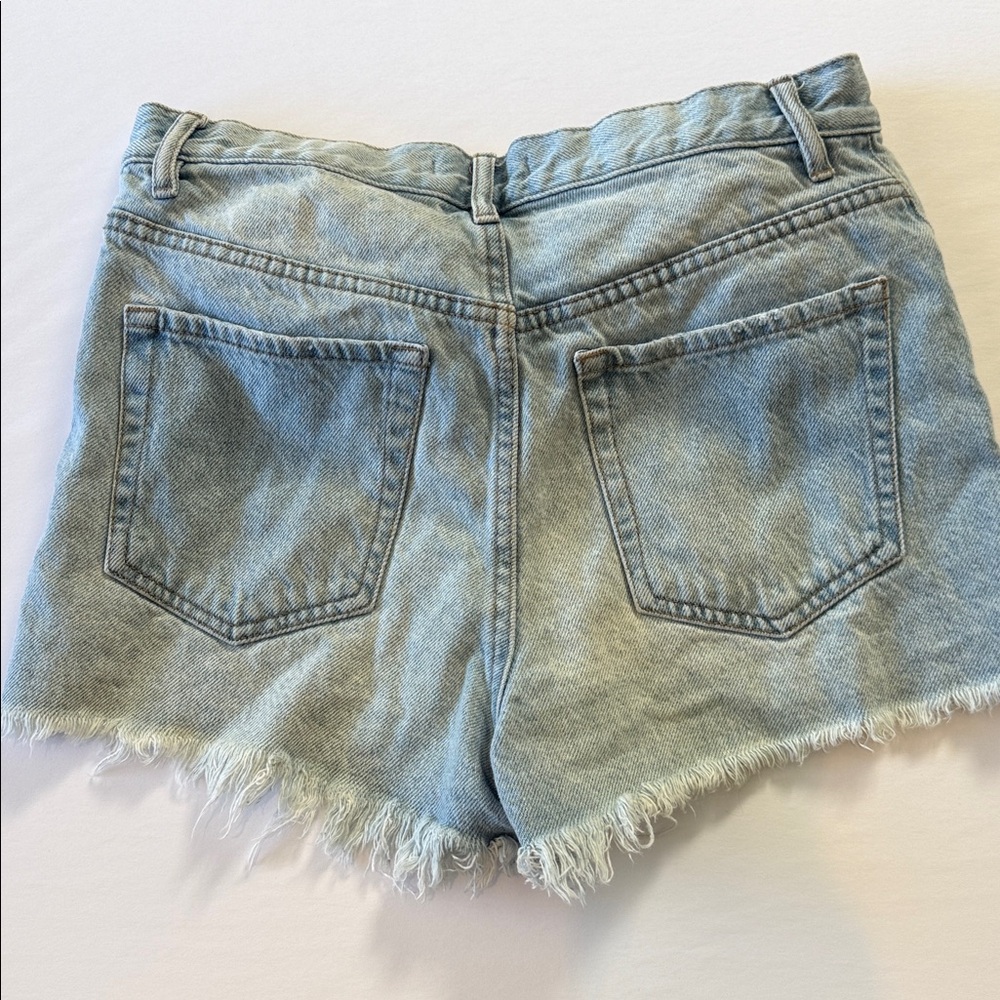 PacSun Light Blue Vintage High-Rise Button-Fly Denim Shorts Size 26 - Picture 7 of 7